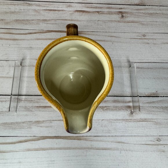 Vtg Mikasa Stylekraft C0900 Brown Cream Speckled Creamer Pitcher MCM Replacement - Picture 5 of 9